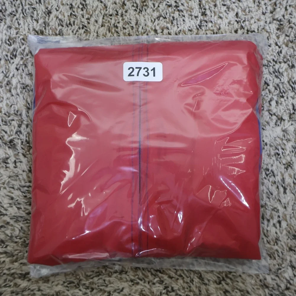 Vintage‎ 90s Woolrich Windbreaker Large Retro Colorblock Red Blue Nylon Coat